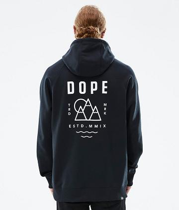 Dope Common Summit Muške Majica S Kapuljačom Crne | HR1473ZG