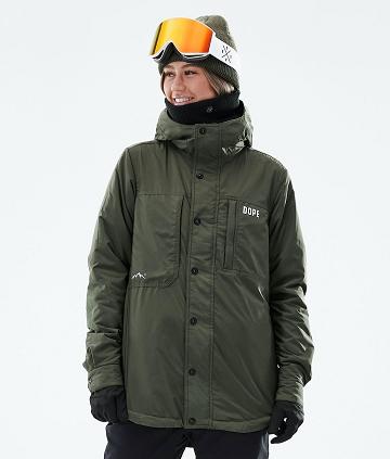 Dope Insulated W Ženske Jakne Za Snowboard Maslinasto Zelene Zelene | HR1951RW