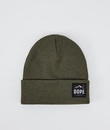 Dope Paradise Muške Beanie Maslinasto Zelene Zelene | HR1648DN