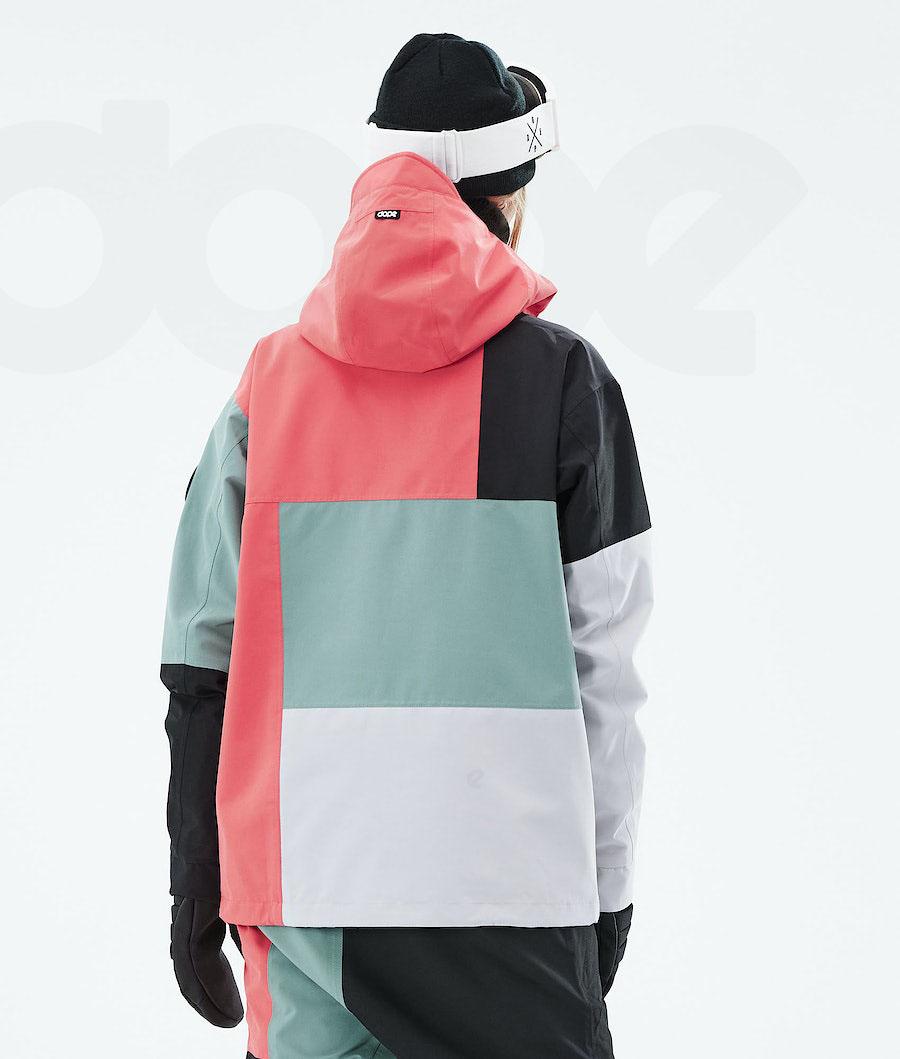 Dope Blizzard LE W Limited Edition Patchwork Ženske Skijaške Jakne Crvene Zelene | HR2076NB