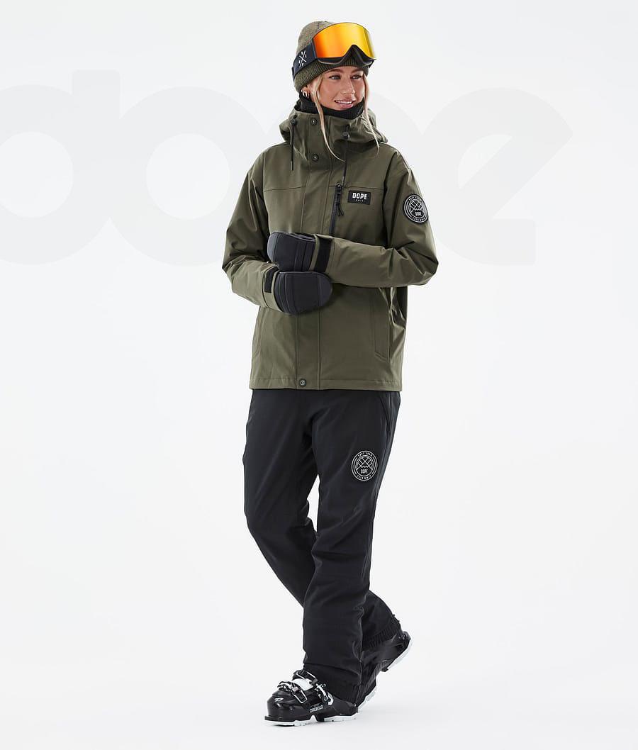 Dope Blizzard W Full Zip Ženske Skijaške Jakne Maslinasto Zelene Zelene | HR2099CE