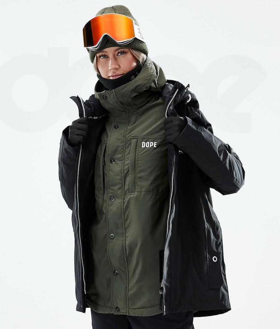 Dope Insulated W Ženske Jakne Za Snowboard Maslinasto Zelene Zelene | HR1951RW