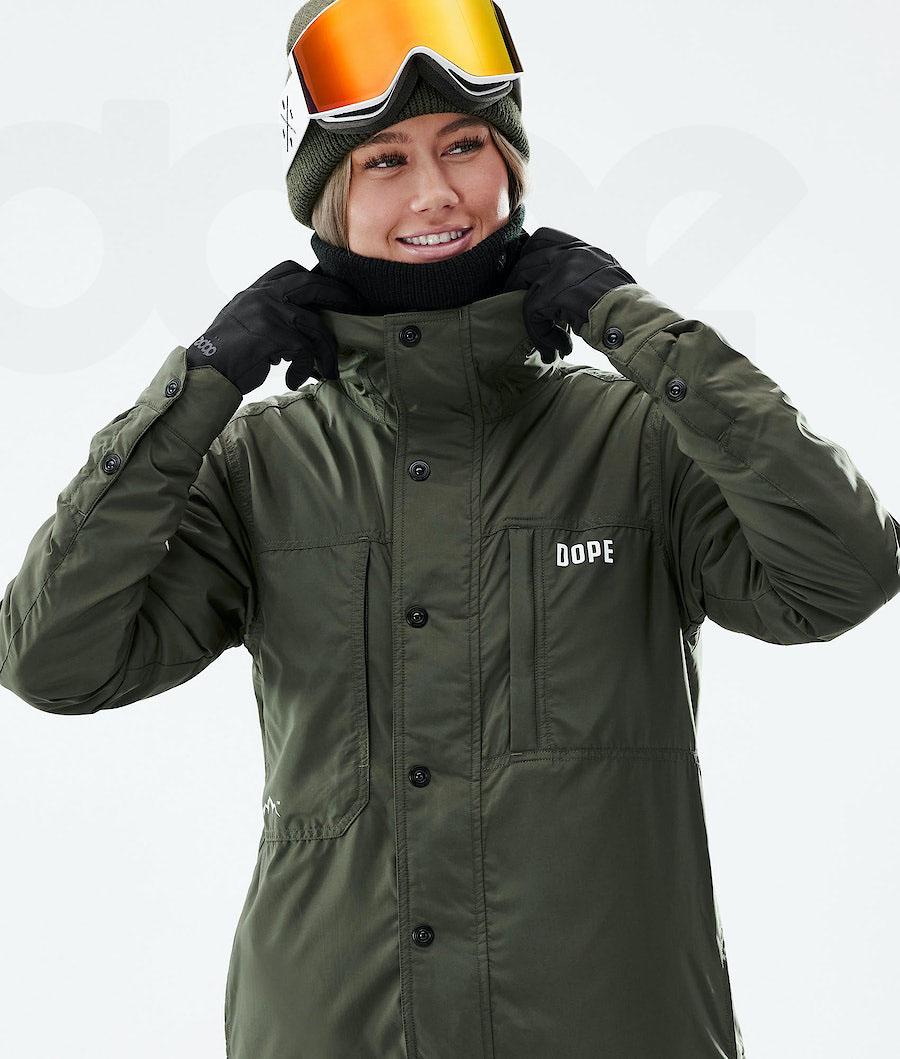 Dope Insulated W Ženske Jakne Za Snowboard Maslinasto Zelene Zelene | HR1951RW