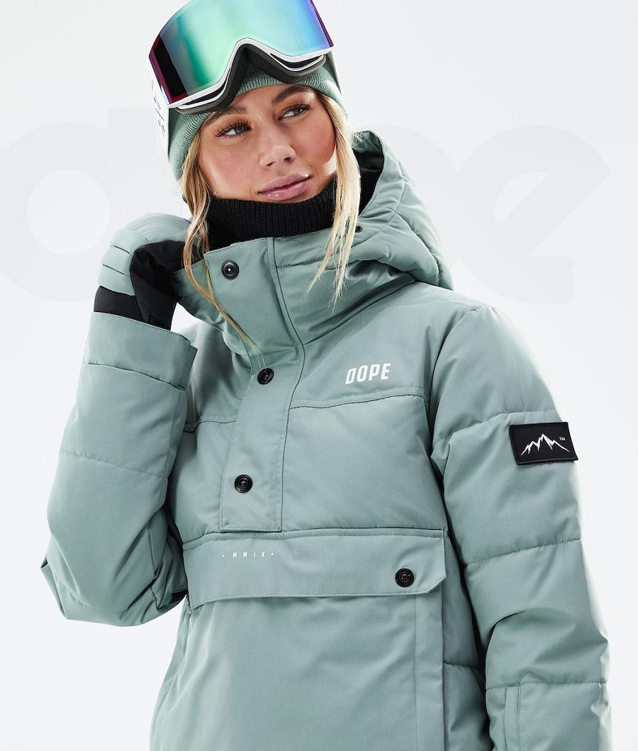 Dope Puffer W 2021 Ženske Jakne Za Snowboard Zelene | HR1970VD