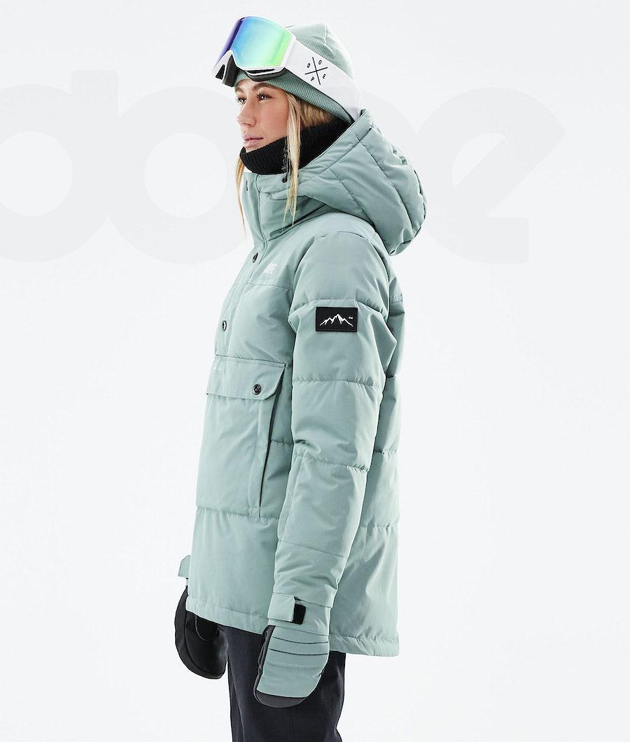 Dope Puffer W 2021 Ženske Jakne Za Snowboard Zelene | HR1970VD