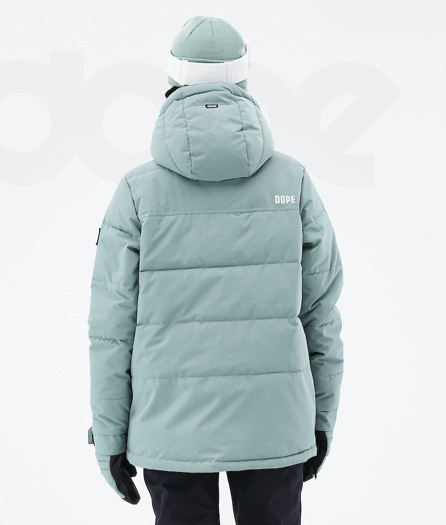 Dope Puffer W 2021 Ženske Jakne Za Snowboard Zelene | HR1970VD