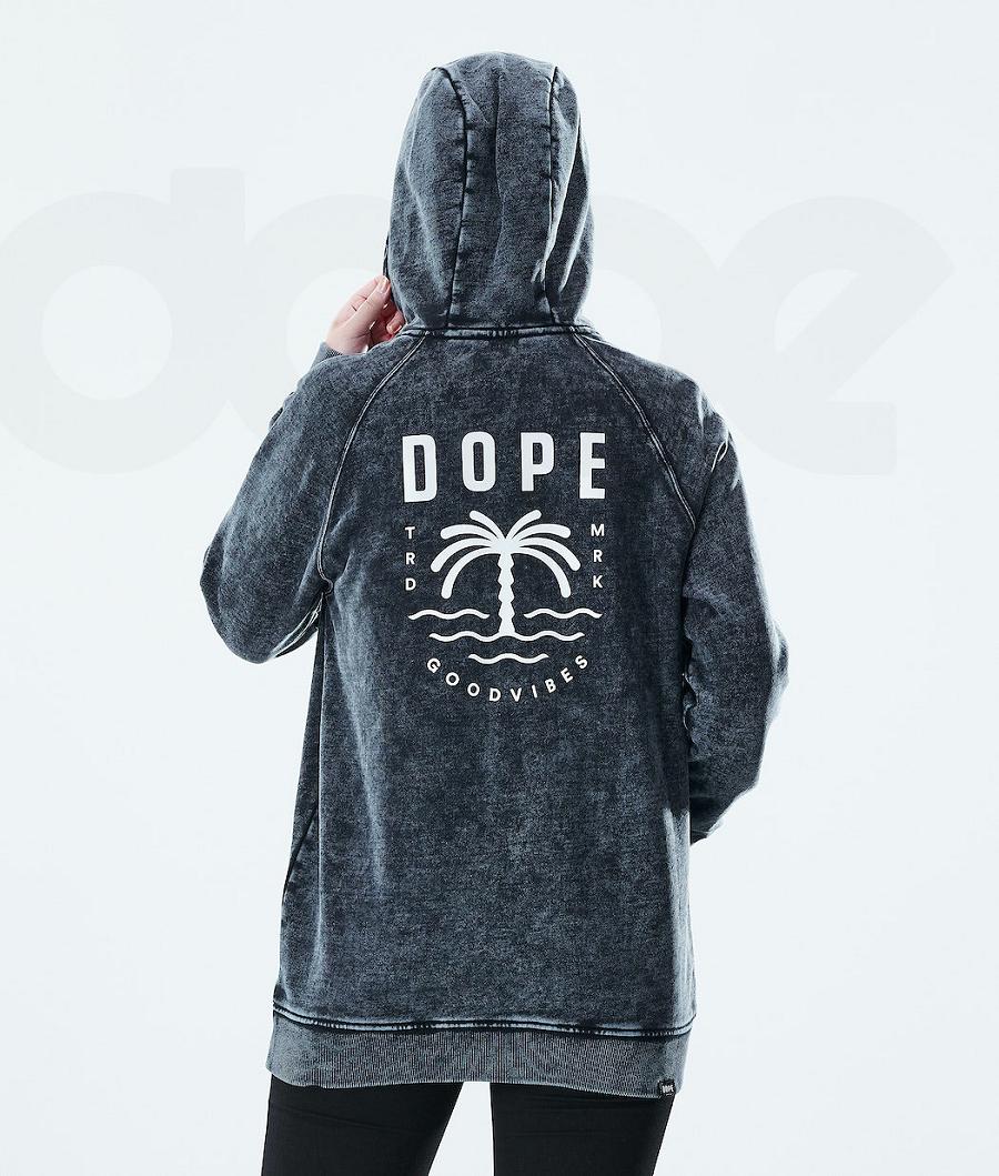 Dope Regular Palm Ženske Majica S Kapuljačom Crne | HR2315AP