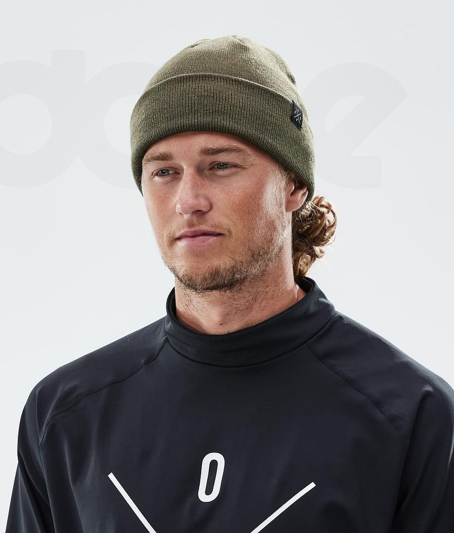 Dope Solitude Muške Beanie Maslinasto Zelene Zelene | HR1670OR