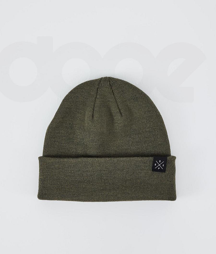 Dope Solitude Muške Beanie Maslinasto Zelene Zelene | HR1670OR