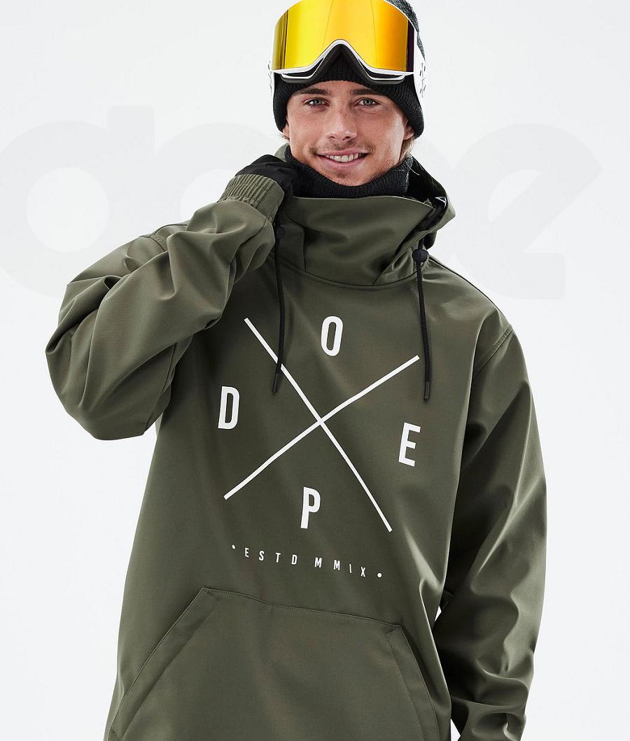 Dope Yeti 2X-Up Muške Jakne Za Snowboard Maslinasto Zelene Zelene | HR1310DN